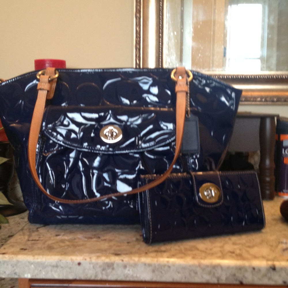 Blue Coach Purse - Handbag only